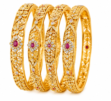 Antique Kada Bangles (Set of 4)