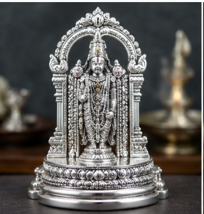 Silver Lord Balaji Idol with Arch